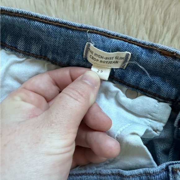 Madewell The High-Rise Slim Crop Boyjean in Elkhart Light Wash Size 29 - Picture 9 of 14
